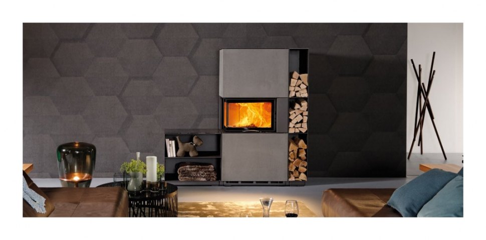 Каминная топка Austroflamm 63x40x42 K L, стекло слева