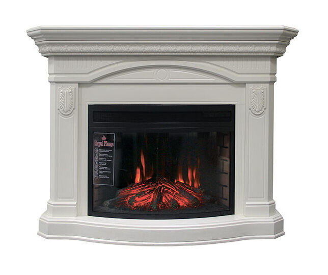 Каминокомплект Sydney белый дуб с очагом Dioramic 25 LED FX