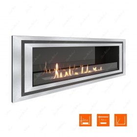 Биокамин в нишу SteelHeat GRAND-D 1500 (Стекло + Стемалит)