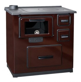 Плита SLAVONAC коричневая, труба слева (Plamen)