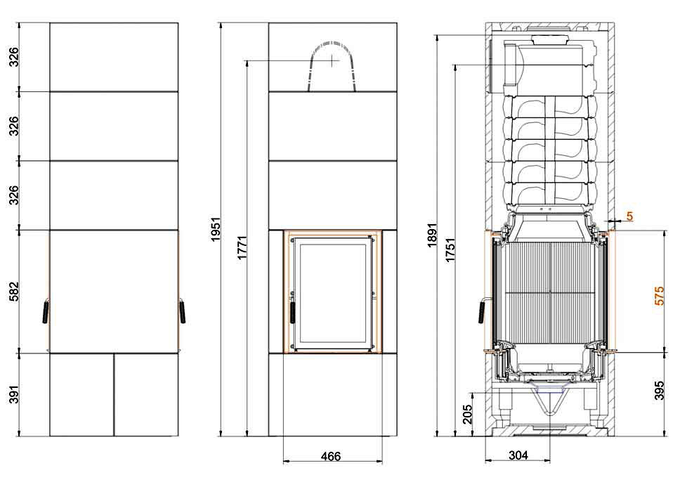 Чугунная печь Brunner BSO 02 Tunnel
