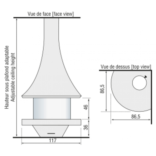 Камин JC Bordelet Eva 992 angle vitree (угловой со стеклом)