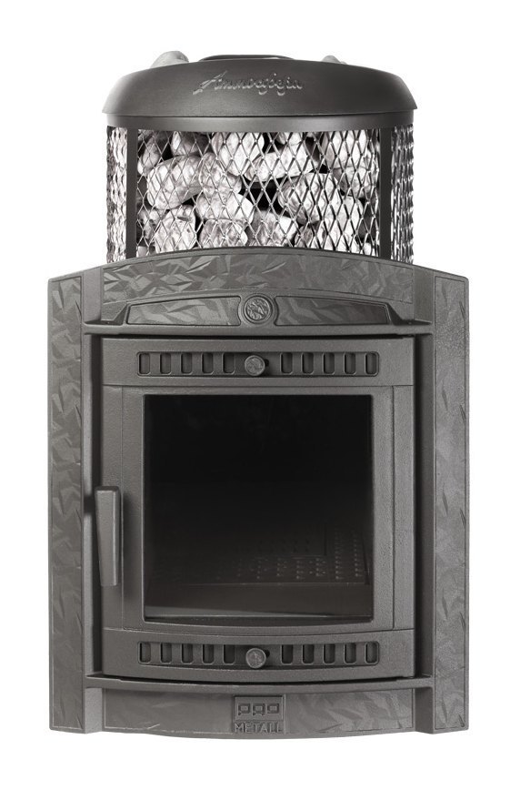 Банная печь Атмосфера L комбинированная сетка Ламель Змеевик наборный