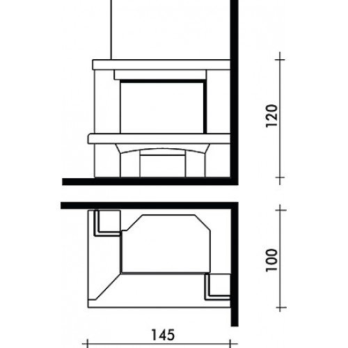 Каминная облицовка EdilKamin Derby sx