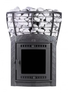 Банная печь Атмосфера V с сеткой для камней из нержавеющей стали