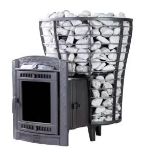 Банная печь Атмосфера V с сеткой для камней из нержавеющей стали