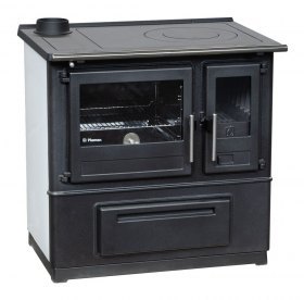 Плита SLAVONAC N белая, труба слева (Plamen)