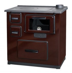 Плита SLAVONAC коричневая, труба справа (Plamen)