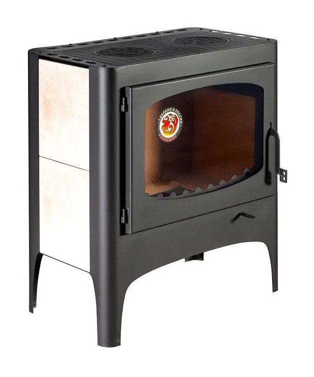 Печь-камин ЭкоКамин Бавария ЭКО с плитой 2 конфорки (ПК 168)