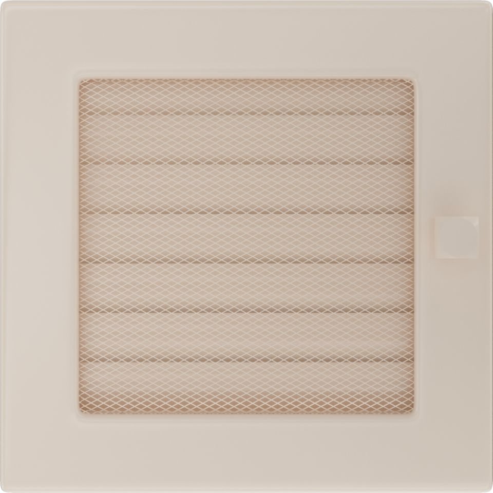 Решетка вентиляционная бежевая 17х17 с жалюзи