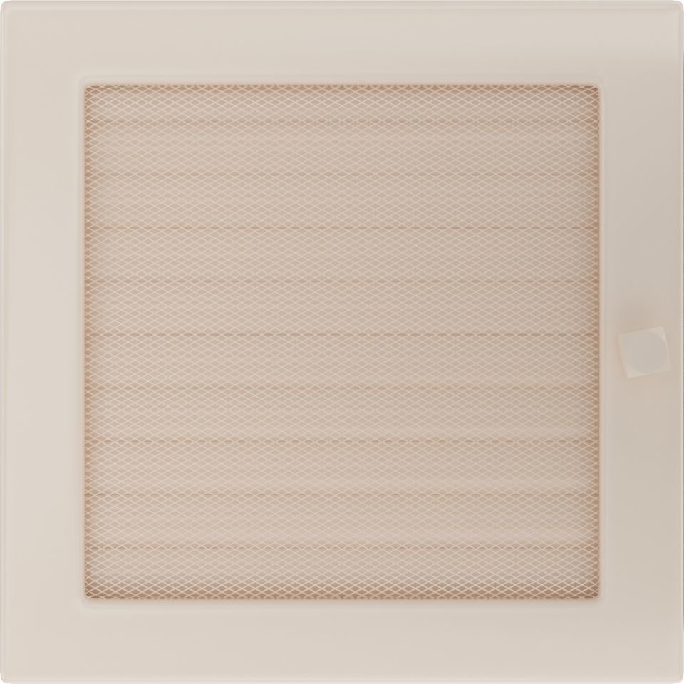 Решетка вентиляционная бежевая 22х22 с жалюзи