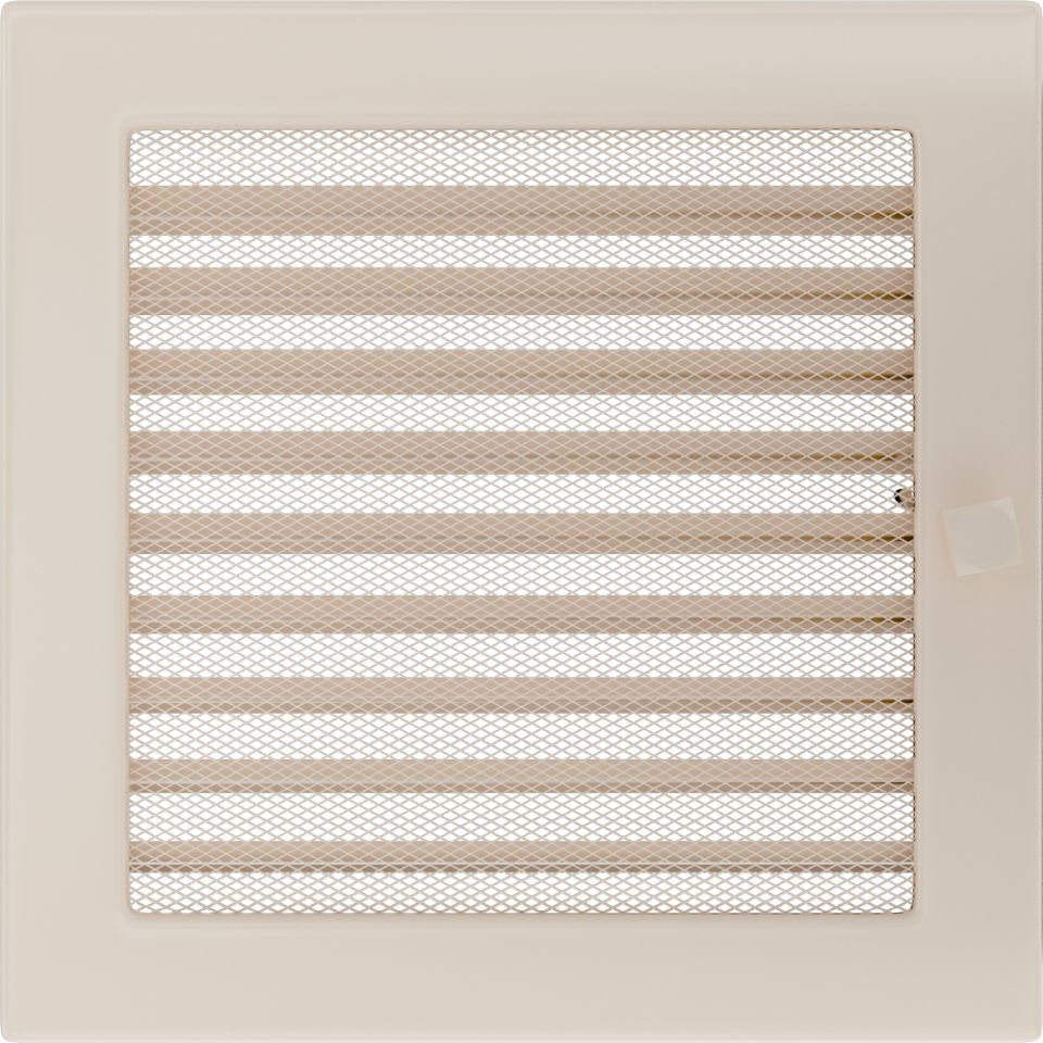 Решетка вентиляционная бежевая 22х22 с жалюзи