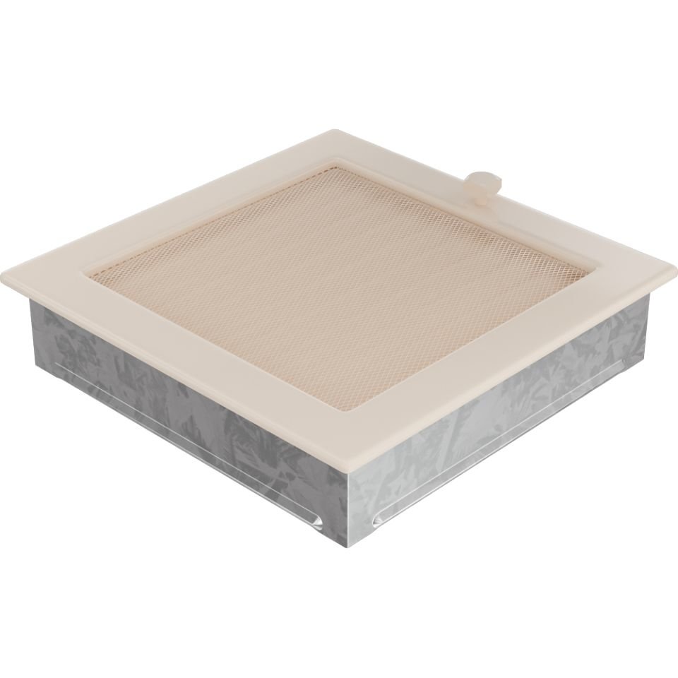 Решетка вентиляционная бежевая 22х22 с жалюзи