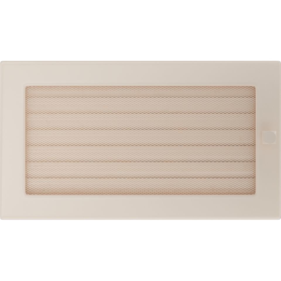 Решетка вентиляционная бежевая 17х30 с жалюзи