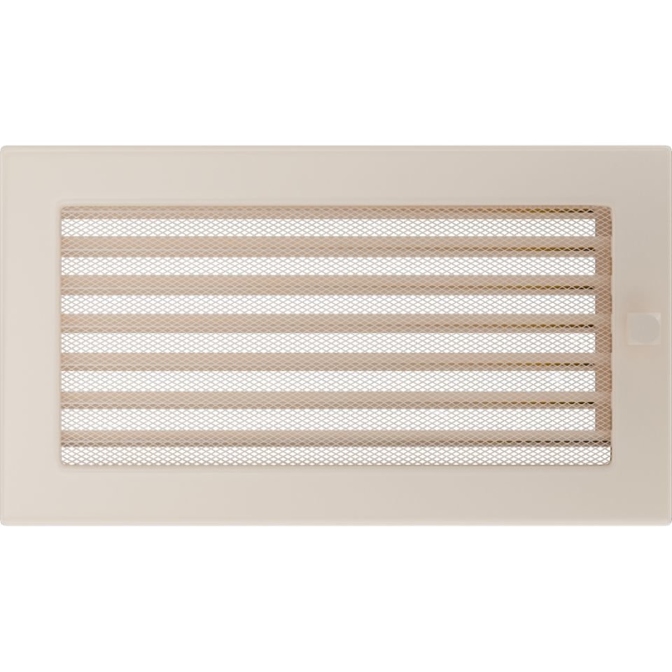 Решетка вентиляционная бежевая 17х30 с жалюзи