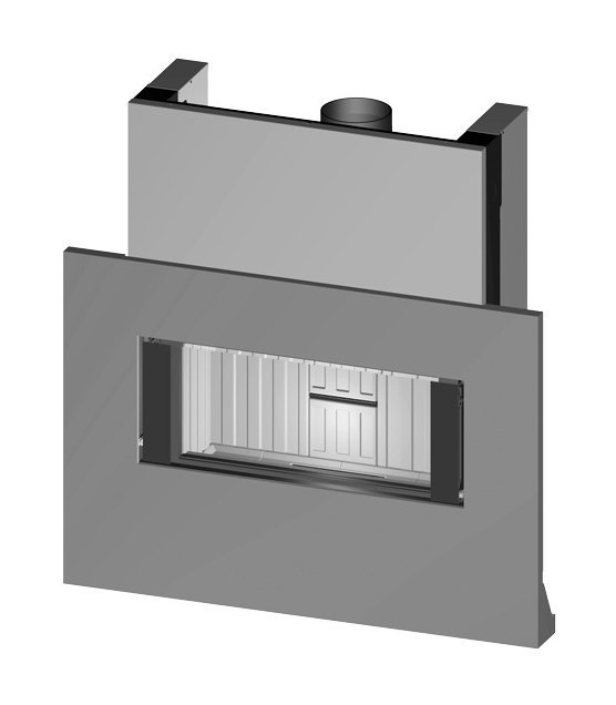 Каминная топка Spartherm Premium V-ASh с бетонной рамой + SESAM