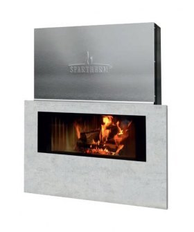 Каминная топка Spartherm Premium V-ASh с бетонной рамой + SESAM