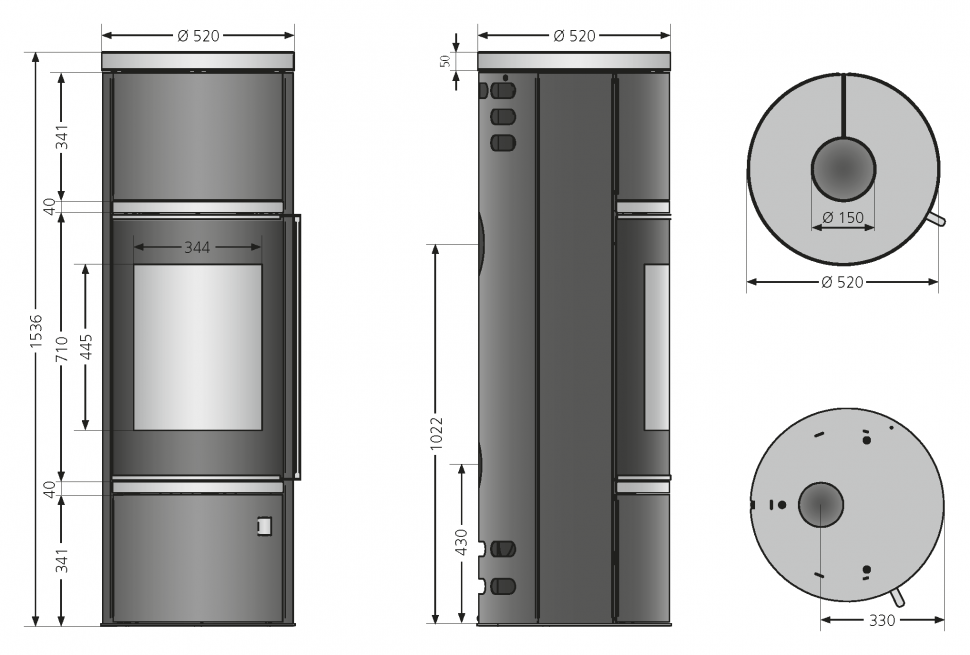 Печь камин Oranier Арена W+ / Arena W+