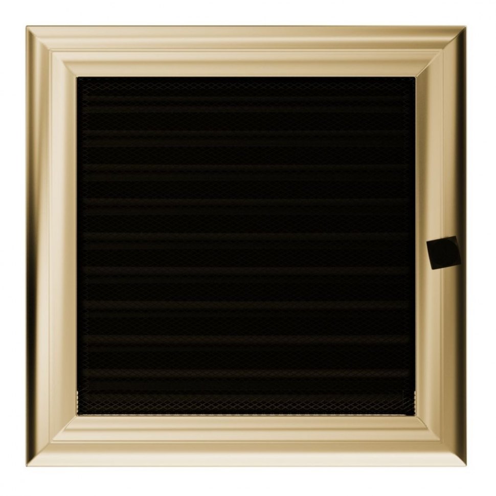 Решетка вентиляционная Оскар латунь 22х22 с жалюзи