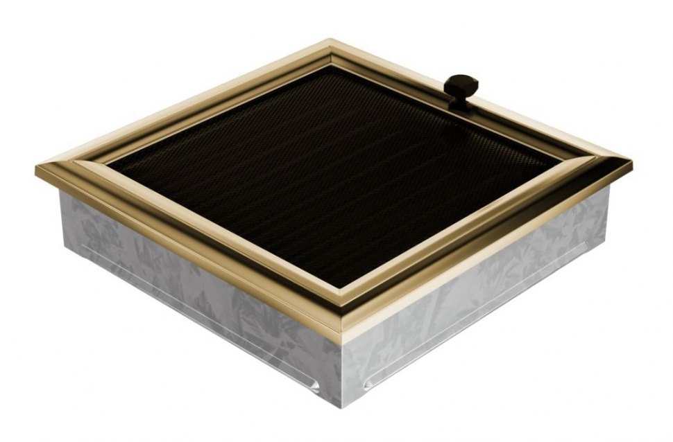 Решетка вентиляционная Оскар латунь 22х22 с жалюзи