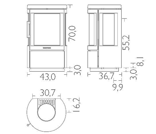 Печь-камин HWAM 2620