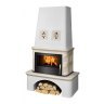 Кафельная печь-камин ABX Laponie KI (вставка Стальная) с допуском воздуха