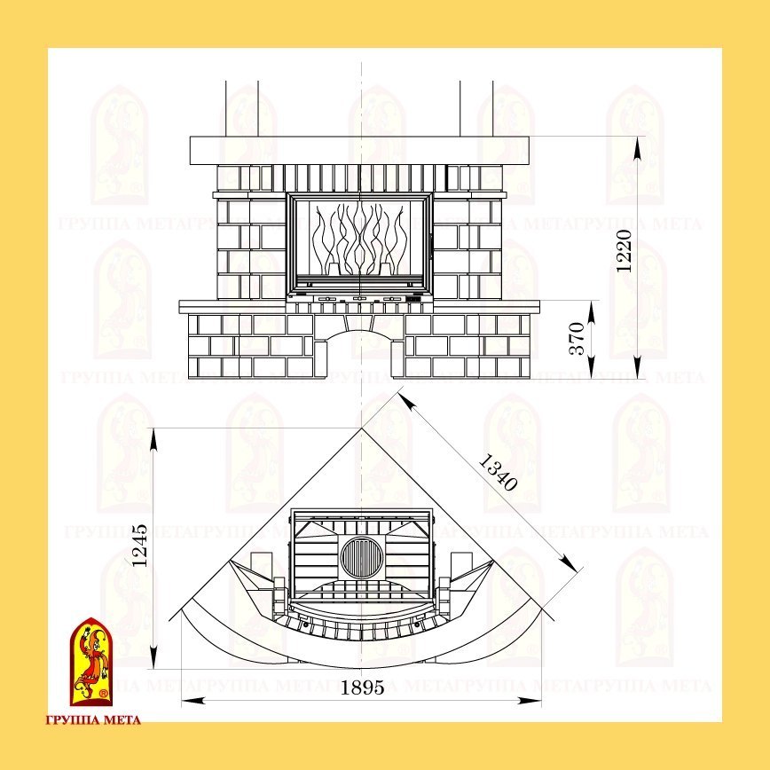 Каминная облицовка Мета АВАТАРА 800
