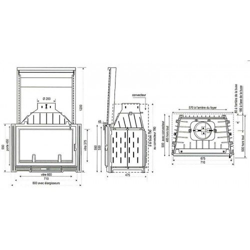 Каминная топка Seguin Sunflam 70