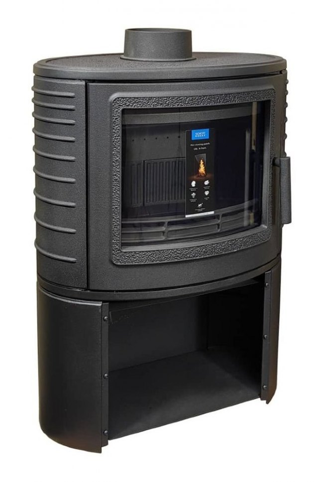 Чугунная печь камин Firebird Puma с дровником 9 кВт