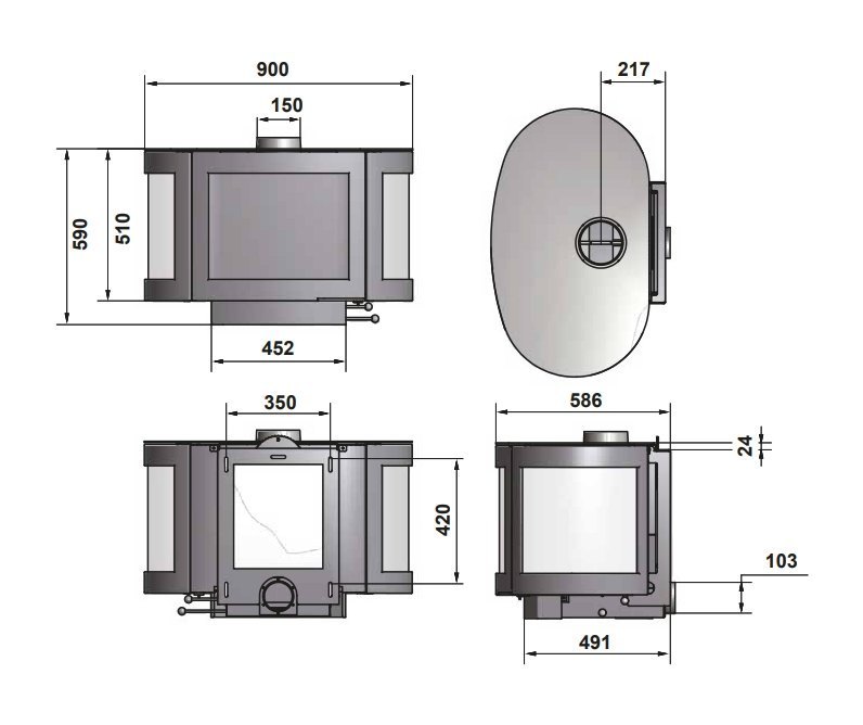 Камин Wanders Блек Перл / Black Pearl