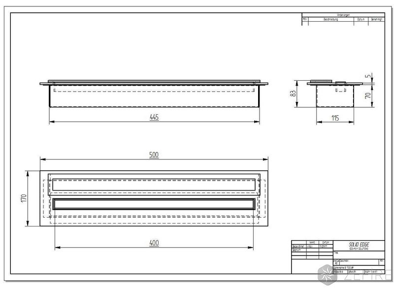 Прямоугольный контейнер ZeFire 500 PREMIUM