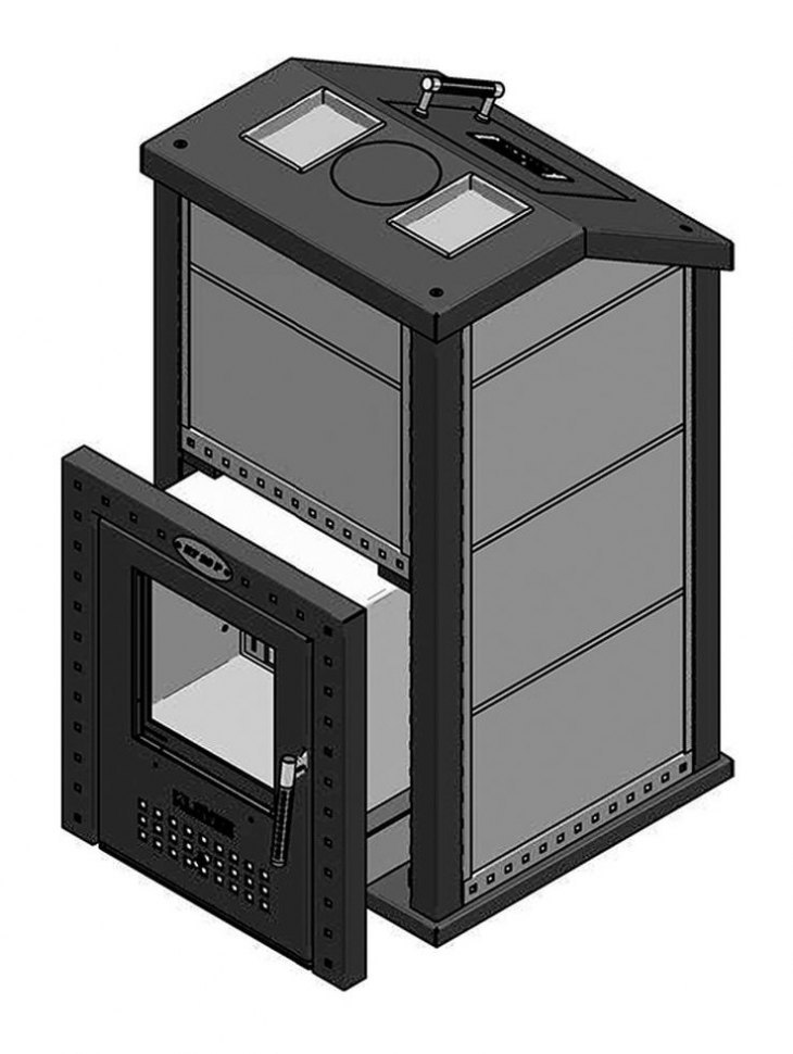 Дровяная печь для бани KLOVER RT-20P Талькомагнезит (дровяная)