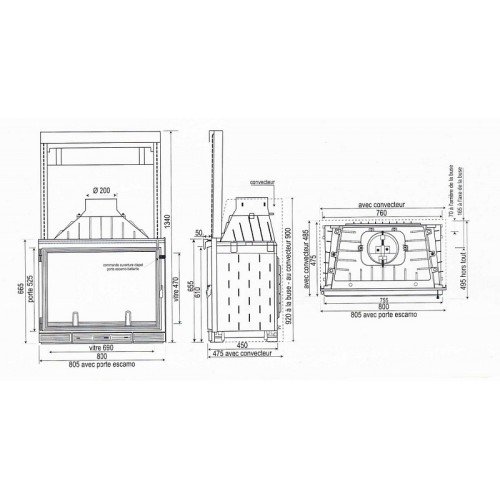 Каминная топка Seguin Super 8