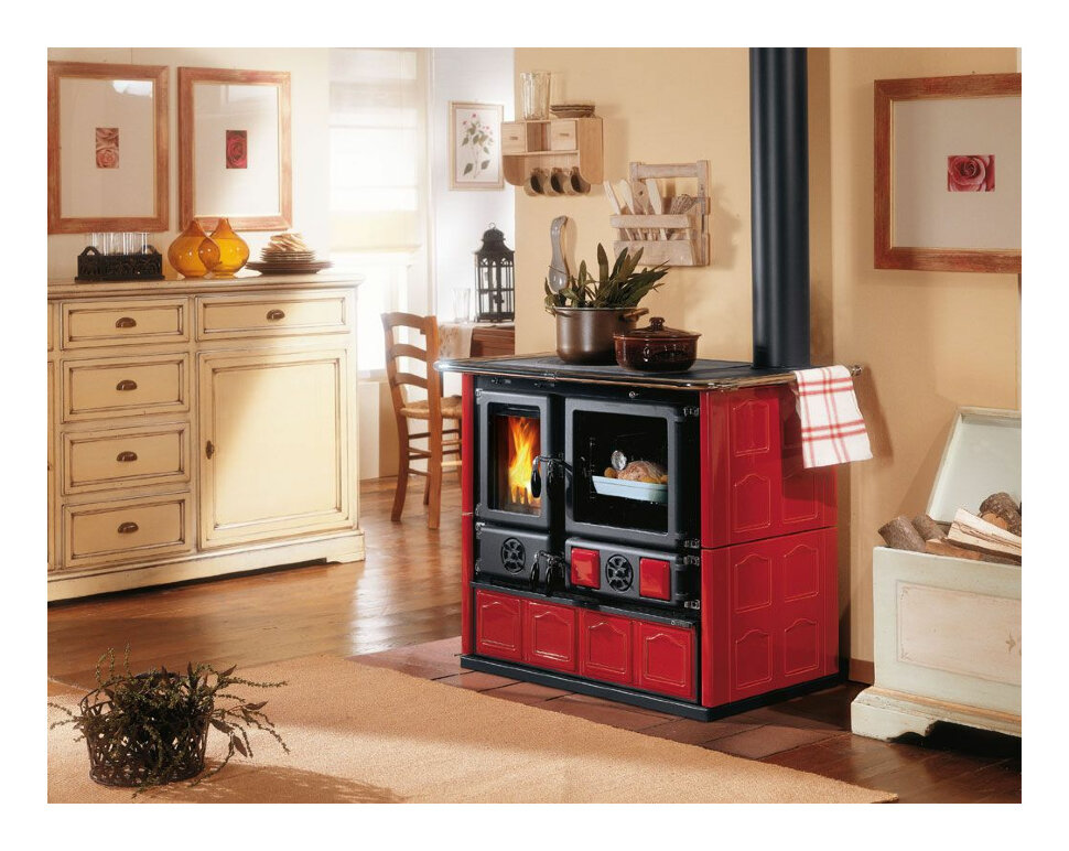 Чугунная отопительно варочная печь La Nordica Rosa Maiolica (майолика)