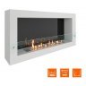 Биокамин SteelHeat WALL ONE 1100 белый (Стекло + Стемалит)