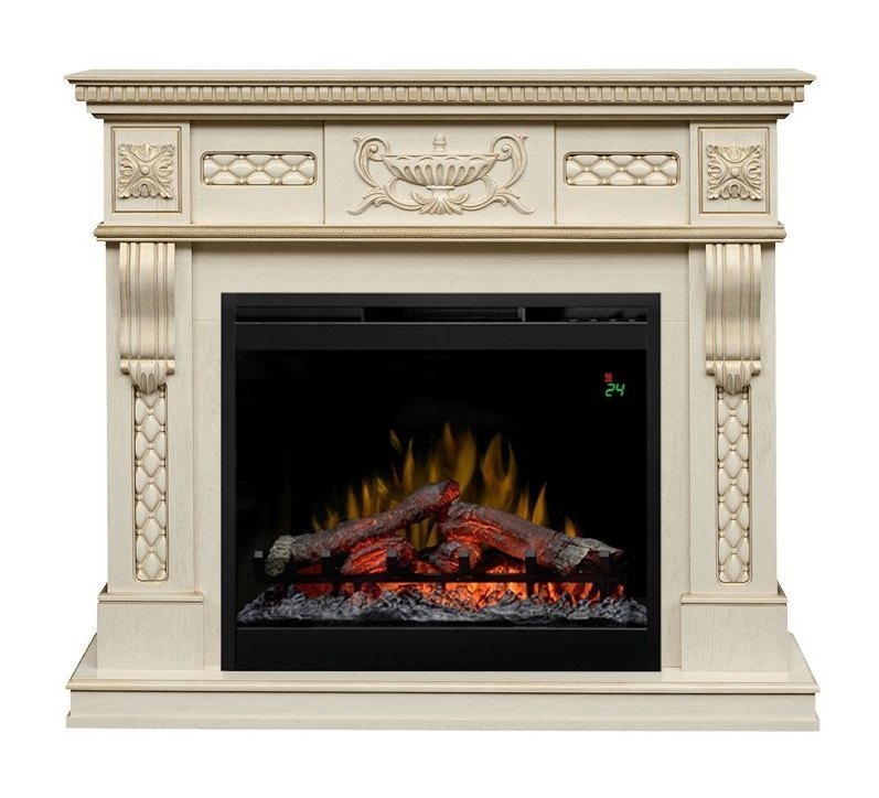 Каминокомплект Corsica - Слоновая кость с патиной с очагом Symphony 26'' DF2624-L