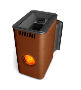 Дровяная печь для бани TMF Аврора Inox Витра Иллюминатор терракота