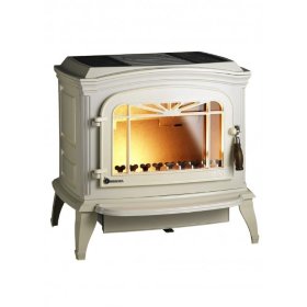 Чугунная печь камин Invicta Bradford эмаль слоновая кость