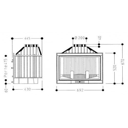 Каминная топка Invicta Promo 700 (Инвикта Промо 700)