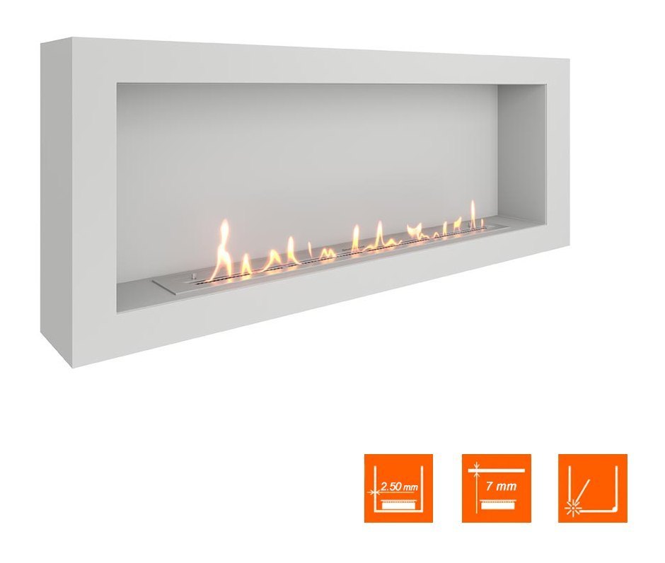 Биокамин SteelHeat WALL ONE 1400 белый (Стандарт)