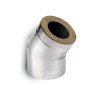 Отвод 30° DOTH D160 с изоляцией 50 мм, AISI 321/оцинкованная сталь (Вулкан)