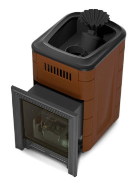 Газо-дровяная печь TMF Таймыр мини 2017 Carbon БСЭ ЗК