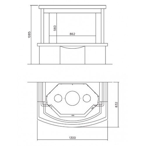 Каминная облицовка EdilKamin Apollo, под Tekno 3