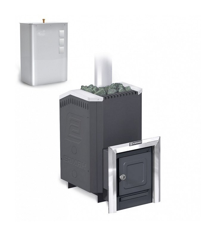 Дровяная печь для бани Ермак 12 Стандарт (Сталь)