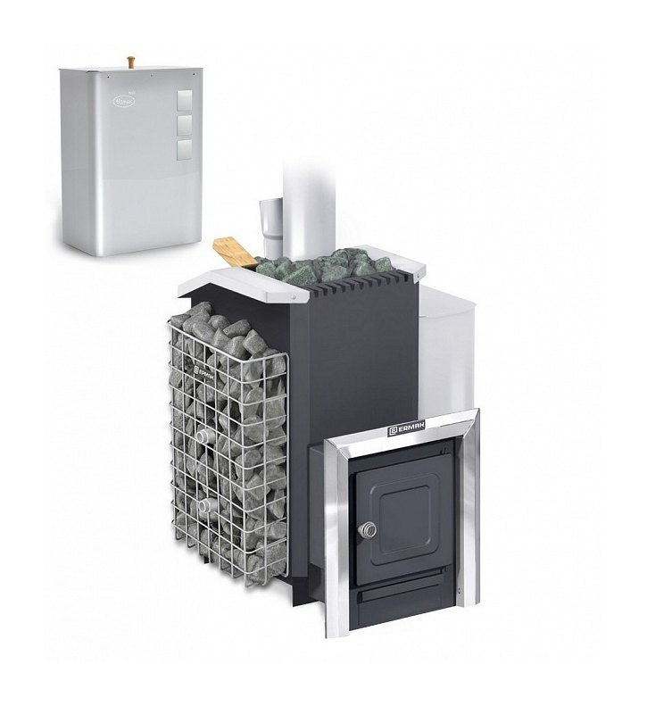 Дровяная печь для бани Ермак 12 Стандарт (Сталь)