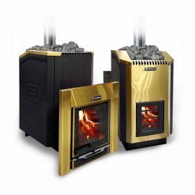 Дровяная печь для бани Ермак 30 Люкс (Gold)