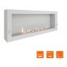 Биокамин SteelHeat WALL ONE 1400 белый (Стекло)