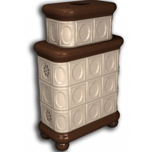 Каминная облицовка КимрПечь Медальон центральная двухъярусная Шоколад