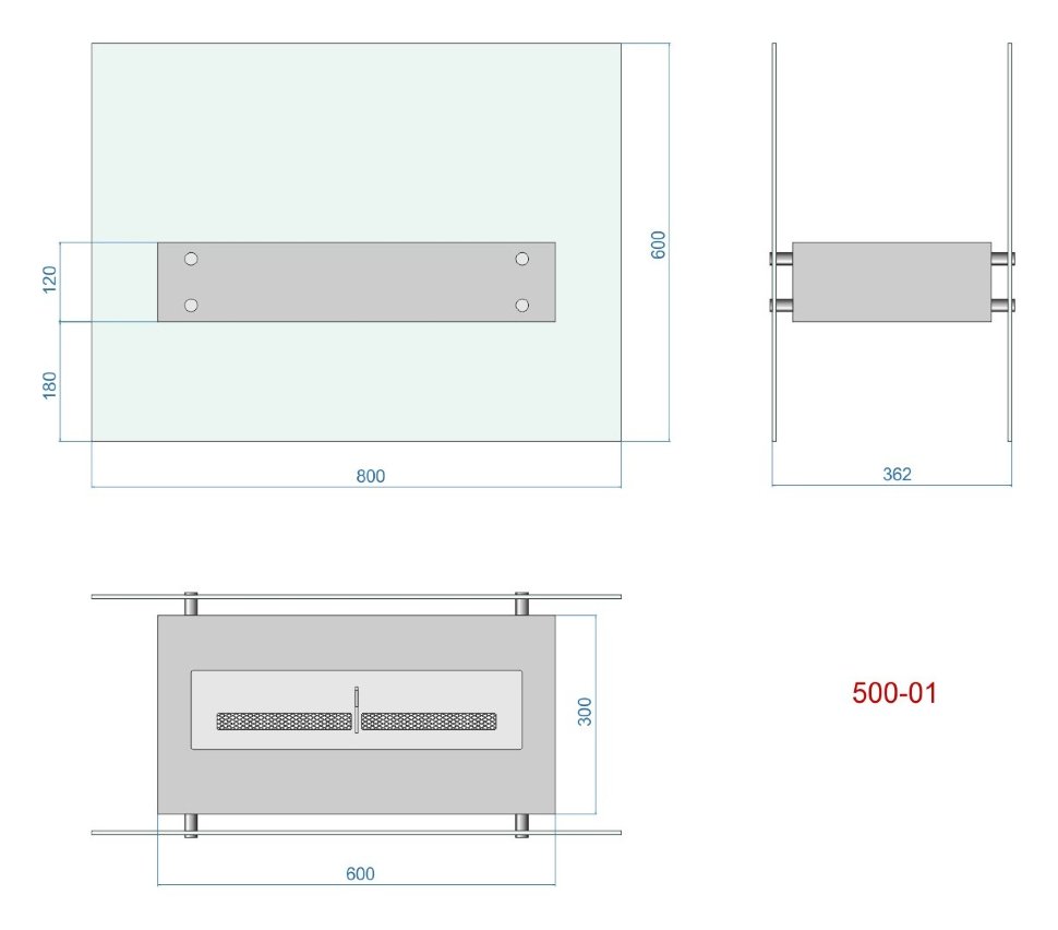 Биокамин Lux Fire Консул 1 - 800