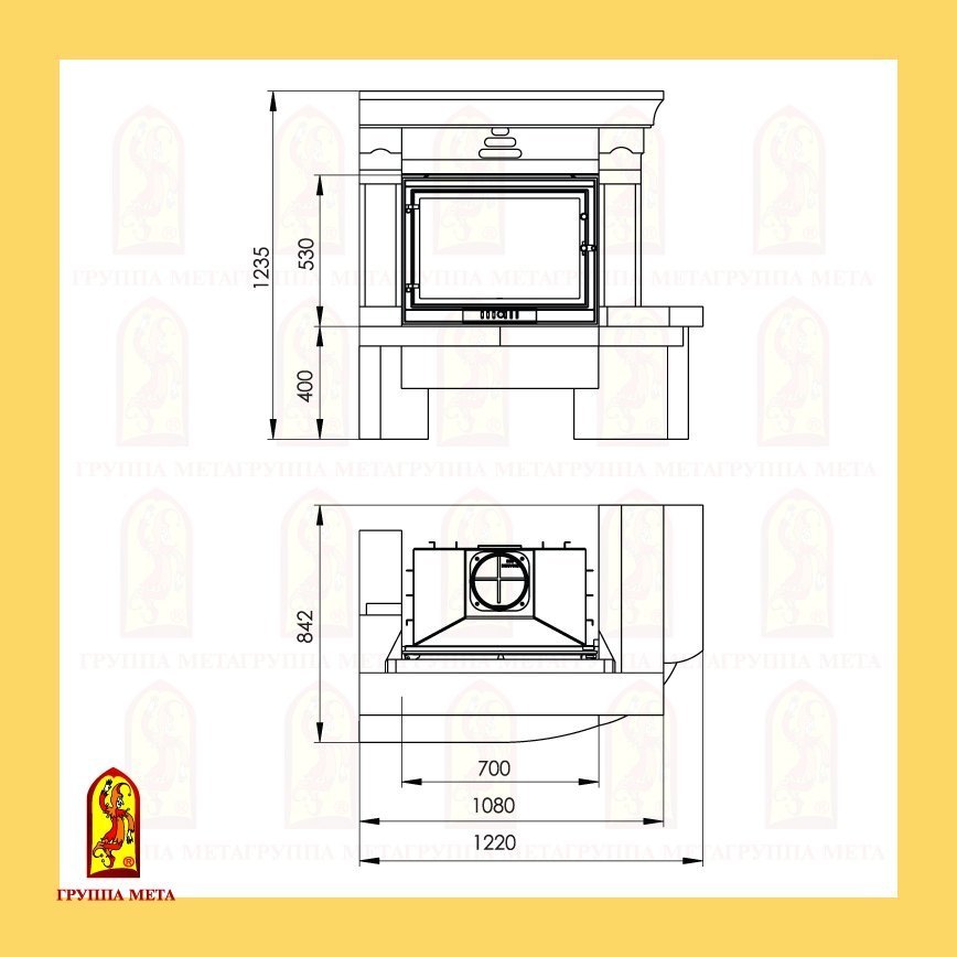 Каминная облицовка Мета Аллегро П/Л